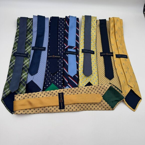 Tommy Hilfiger 100% Silk Assorted Pattern Eight-Tie Bundle Made In USA - Picture 10 of 10